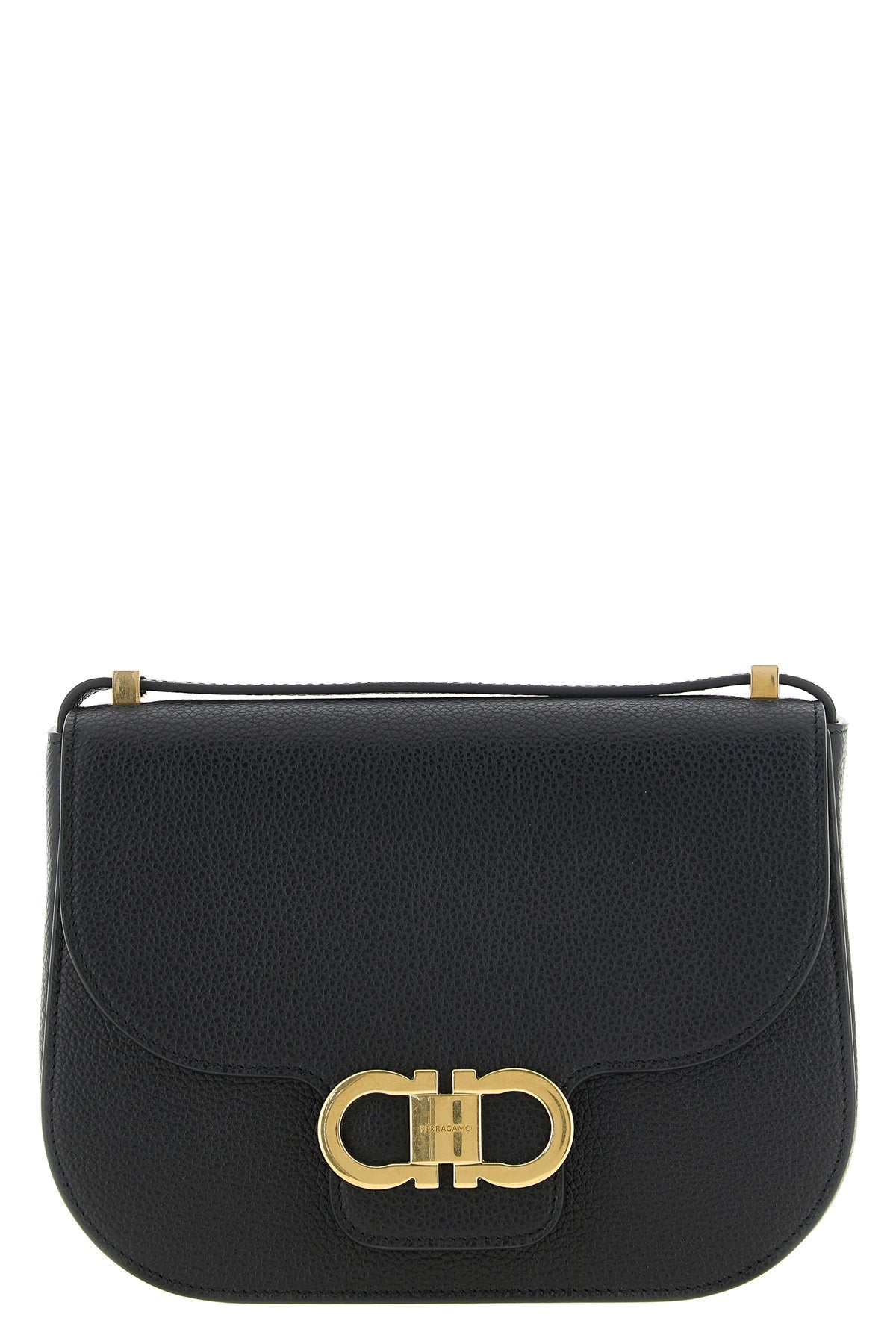North-South Double Gancini Crossbody Bag