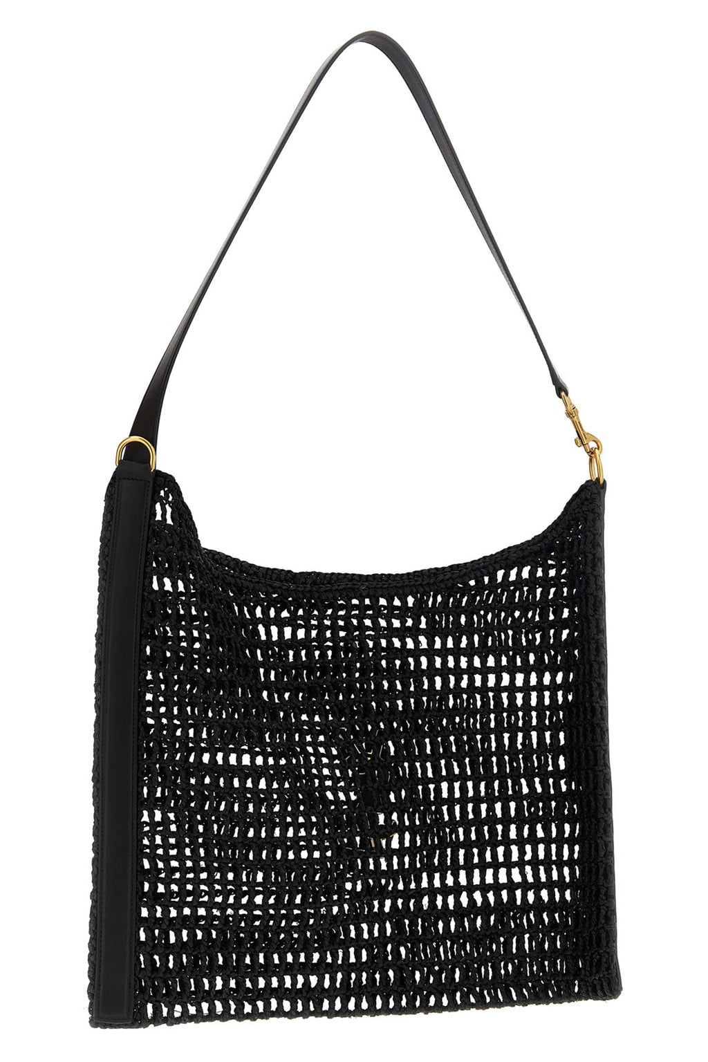 Saint Laurent Oxalis black raffia shoulder bag