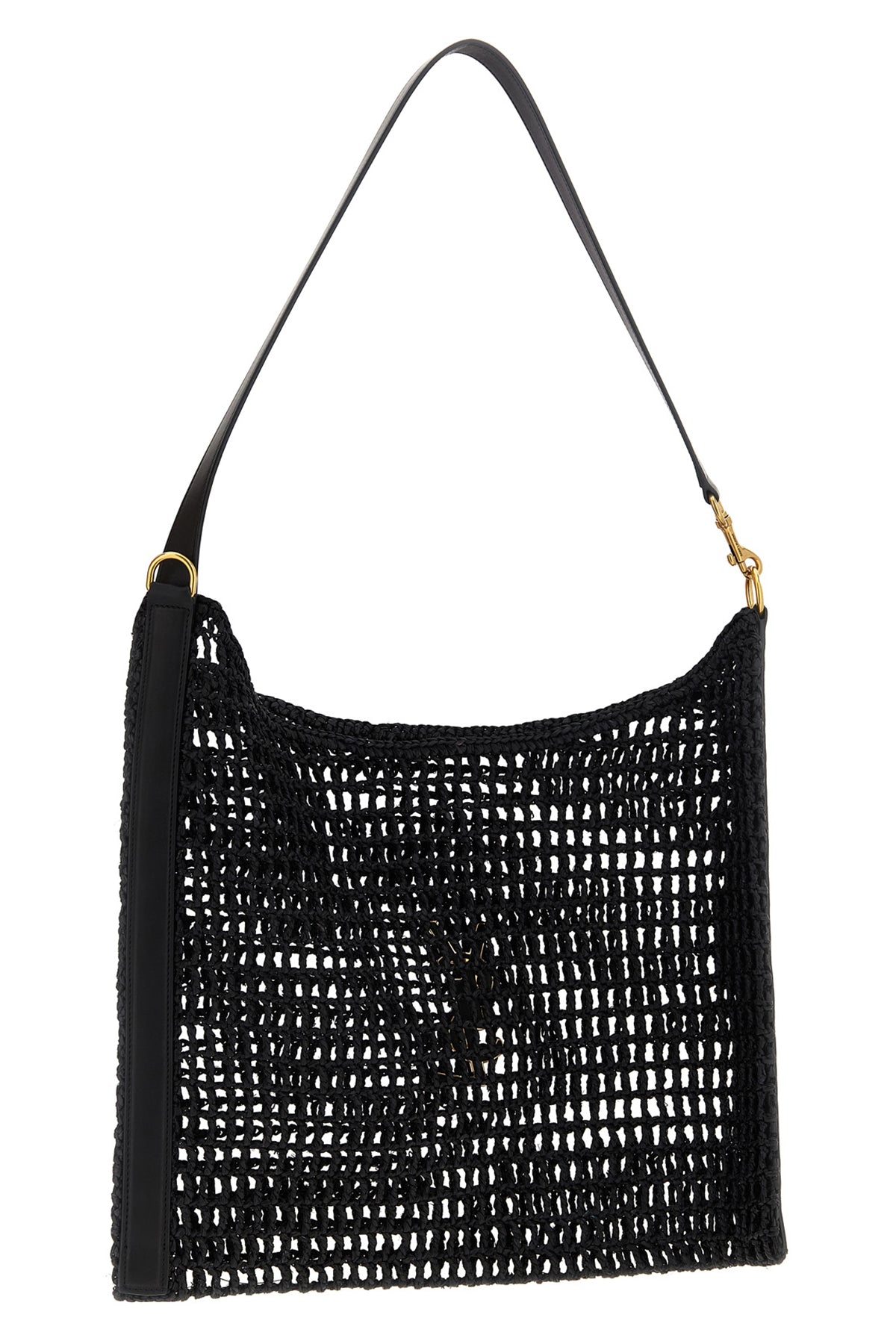 Saint Laurent Oxalis black raffia shoulder bag
