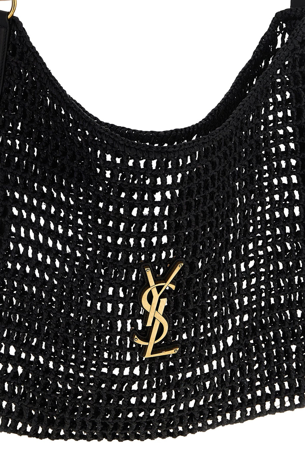 Saint Laurent Oxalis black raffia shoulder bag