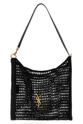 Saint Laurent Oxalis black raffia shoulder bag