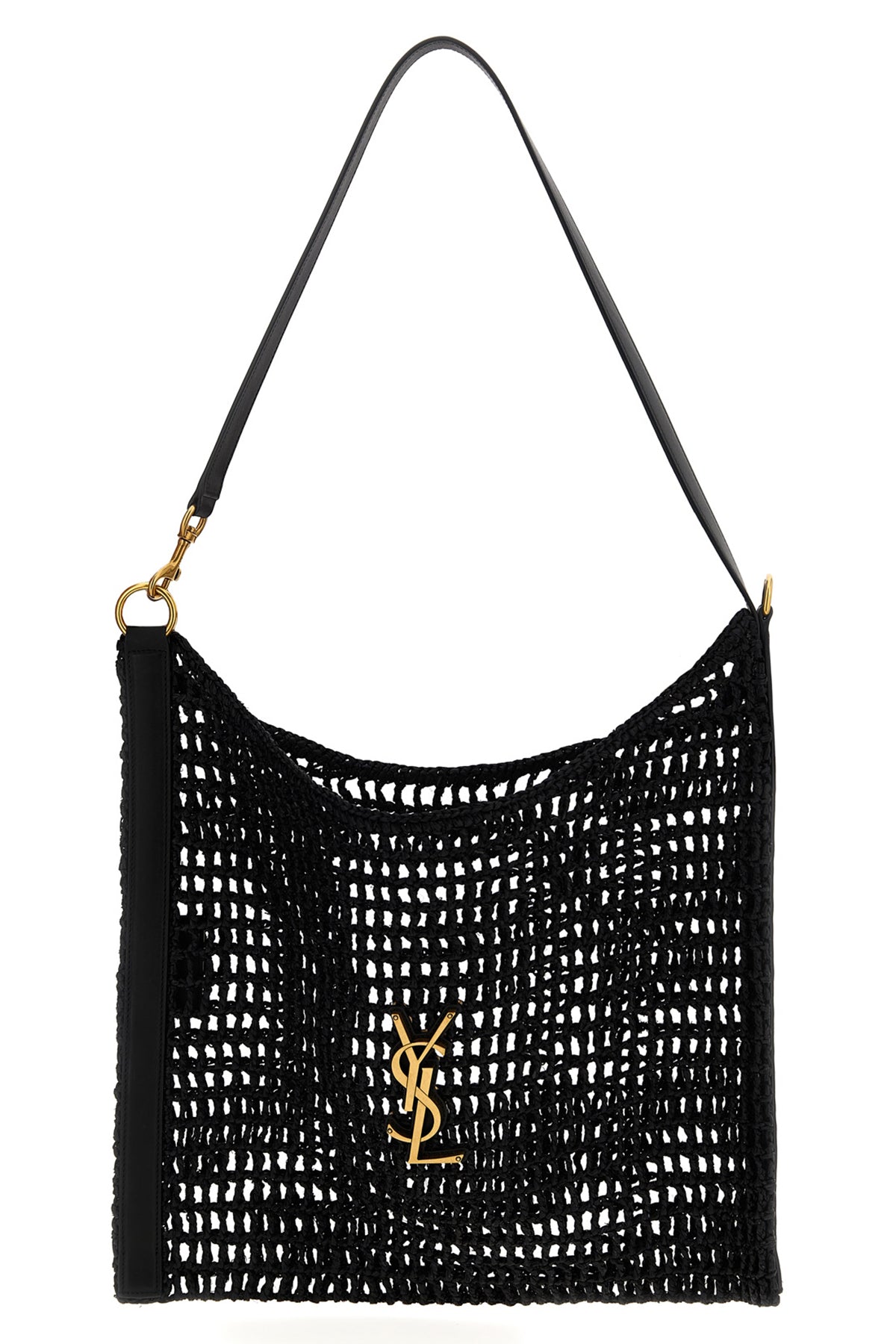 Saint Laurent Oxalis black raffia shoulder bag