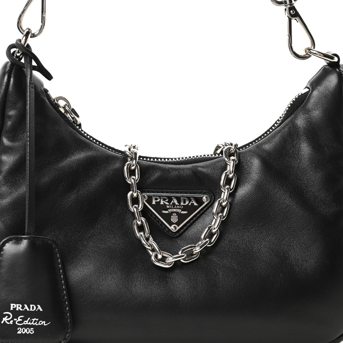 Nappa Soft Padded Re-Edition 2005 Shoulder Bag Black