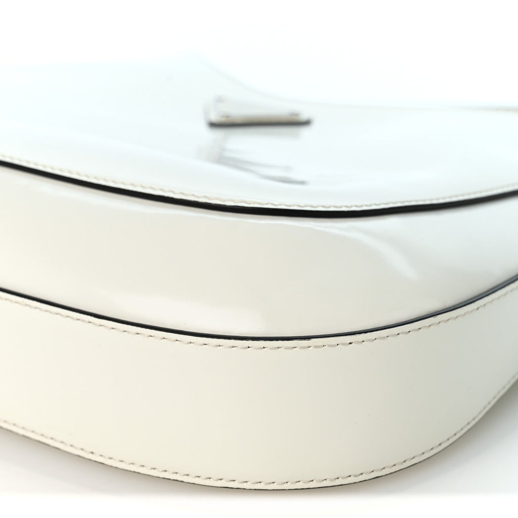 Spazzolato Cleo Adjustable Strap Shoulder Bag White
