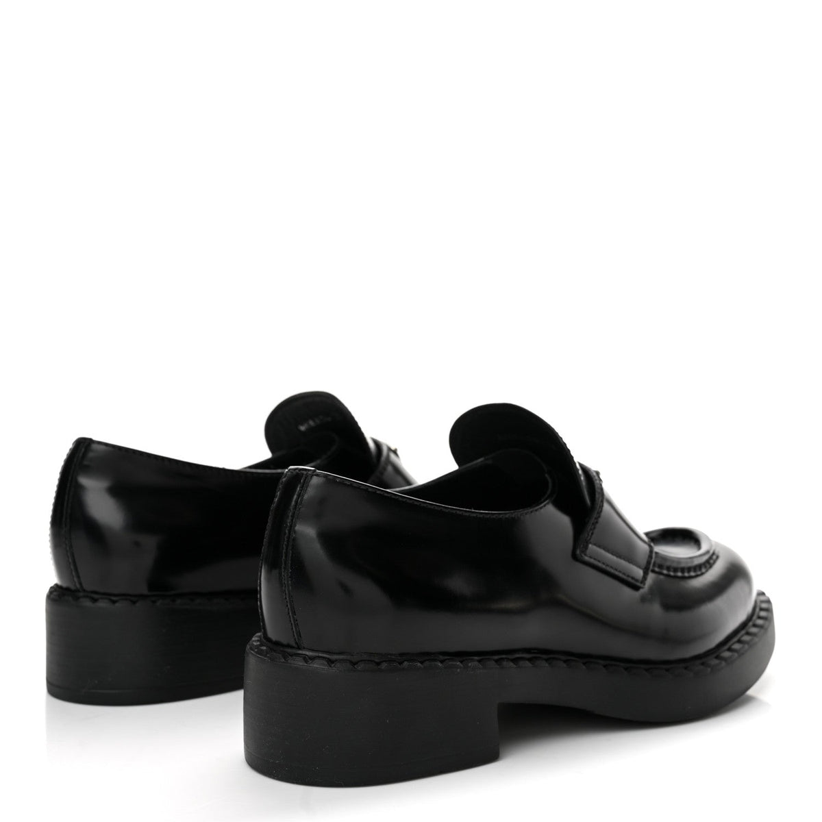 Spazzolato Metal Triangle 50mm Loafers 38 Black