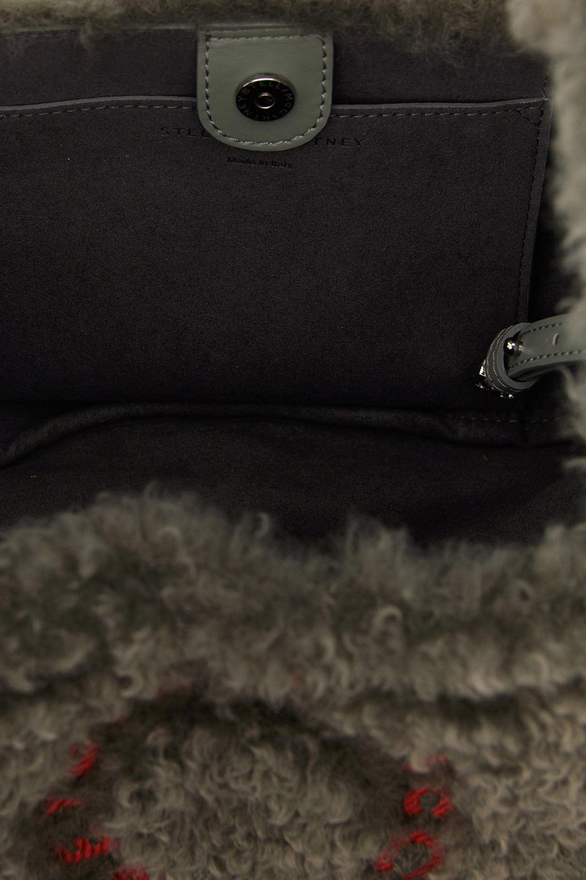 Stella Logo Shearling Shoulder Bag