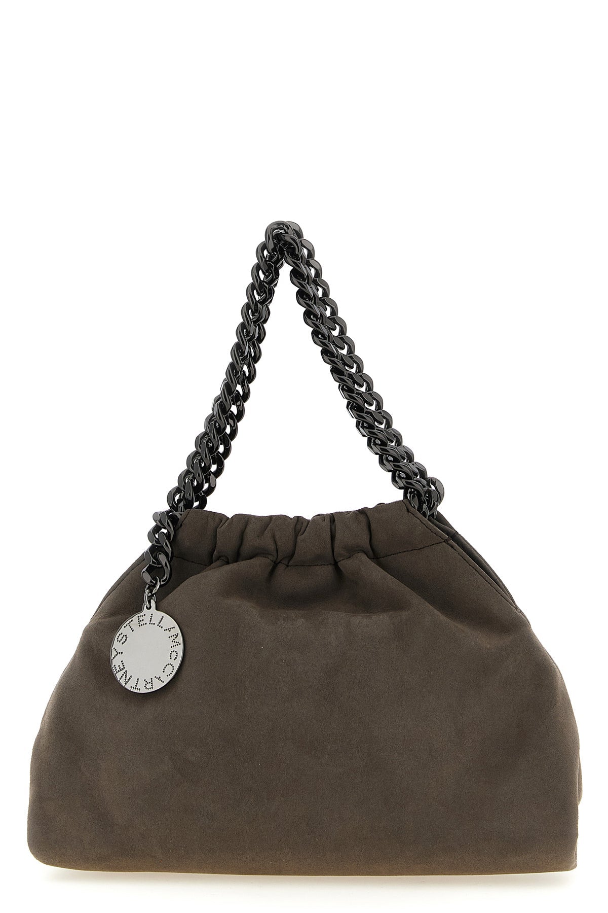 Stella McCartney Falabella Mini Drawstring Bag with Ruthenium Chain