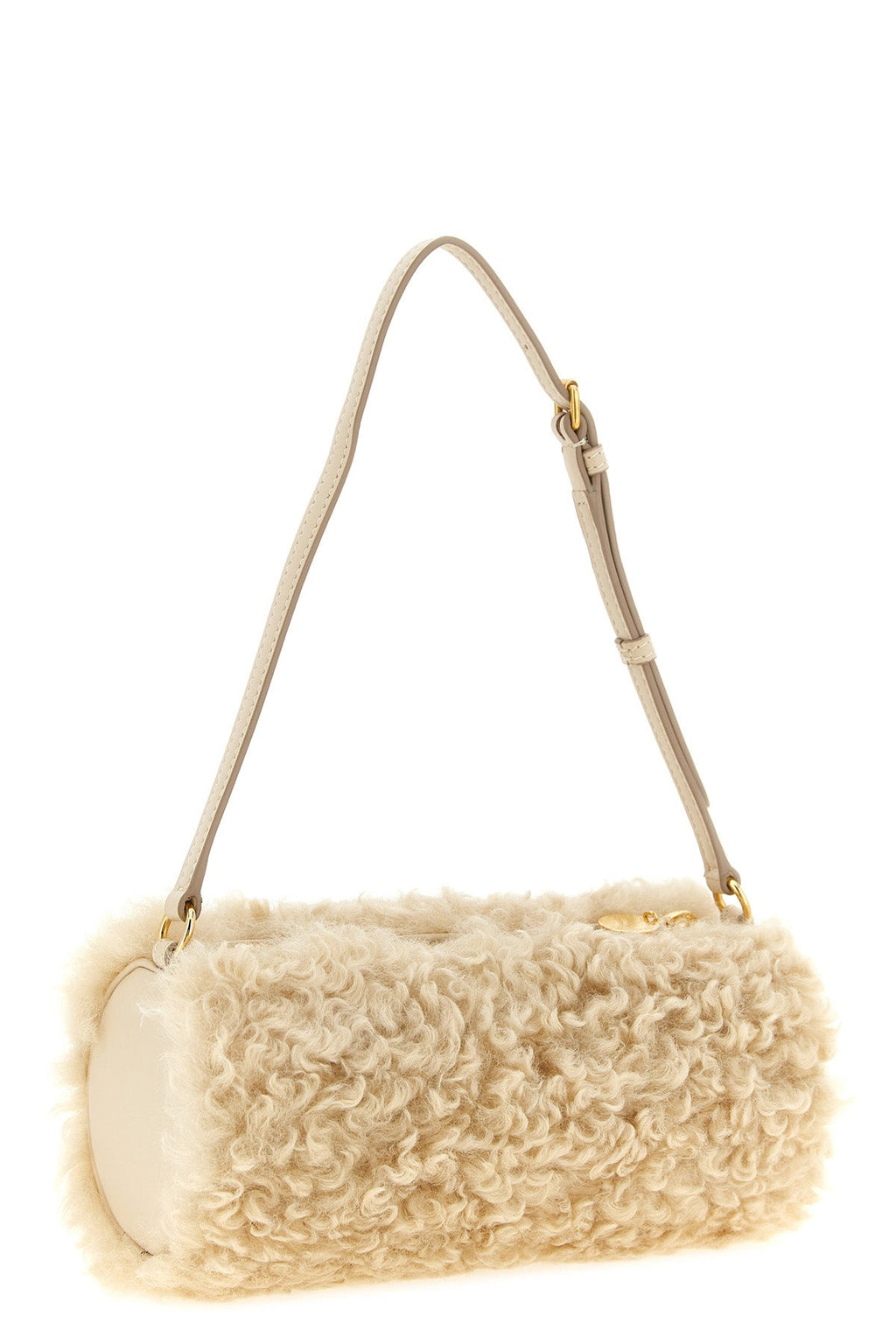 Stella Logo Faux Shearling Shoulder Bag