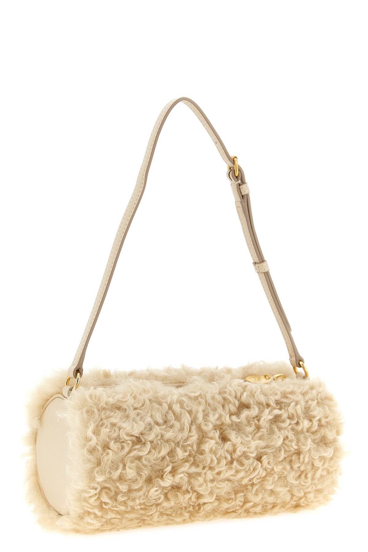 Stella Logo Faux Shearling Shoulder Bag
