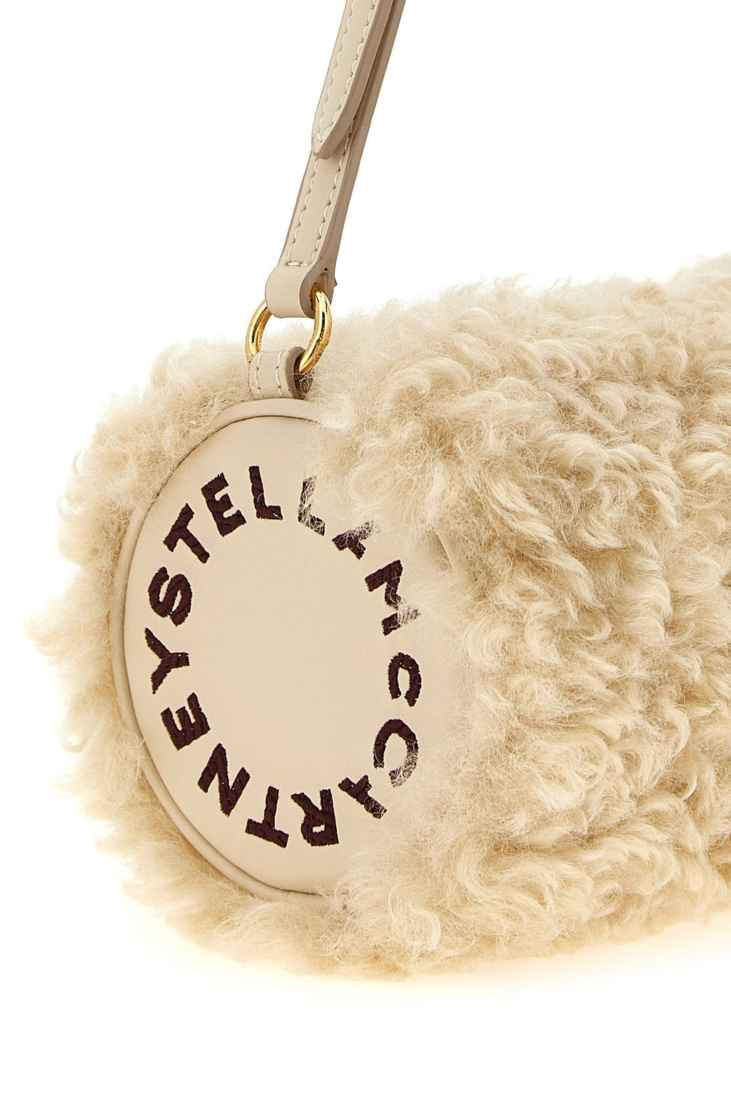 Stella Logo Faux Shearling Shoulder Bag
