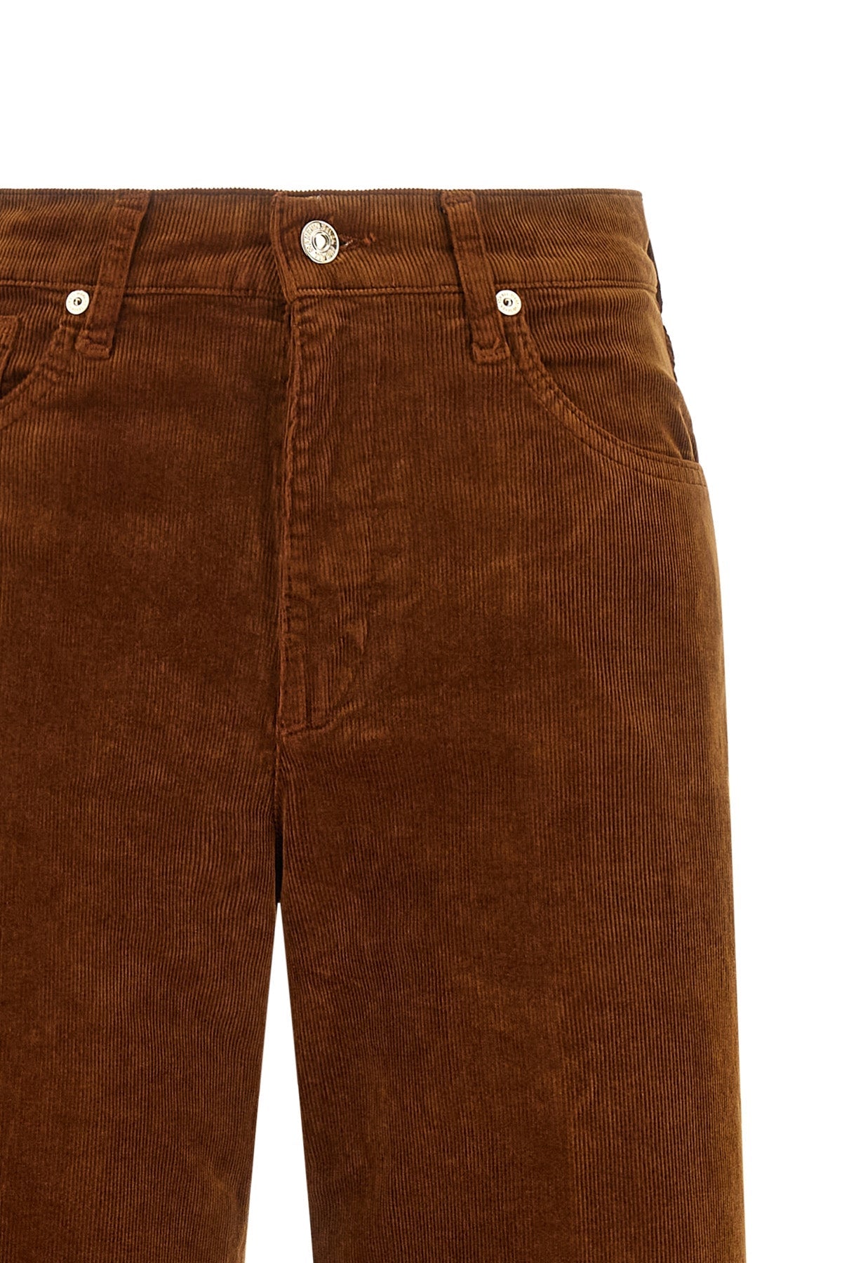 Stovepipe Straight Corduroy Trousers
