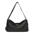 Soft Calfskin Large Aimée Shoulder Bag Black