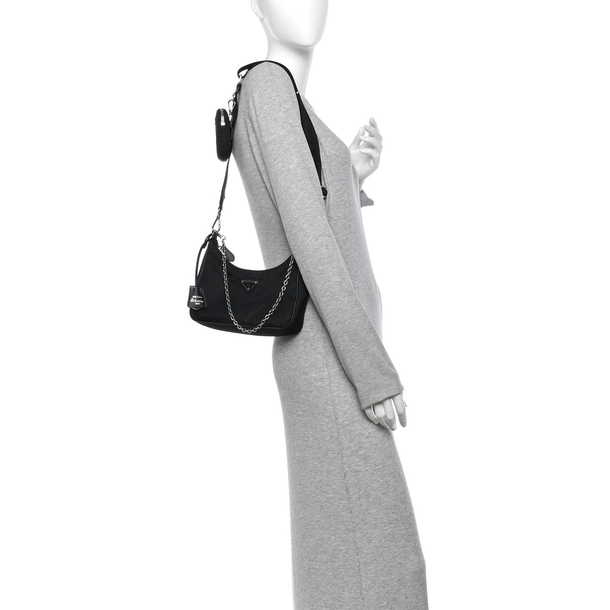 Re-Nylon Saffiano Re-Edition 2005 Shoulder Bag Black