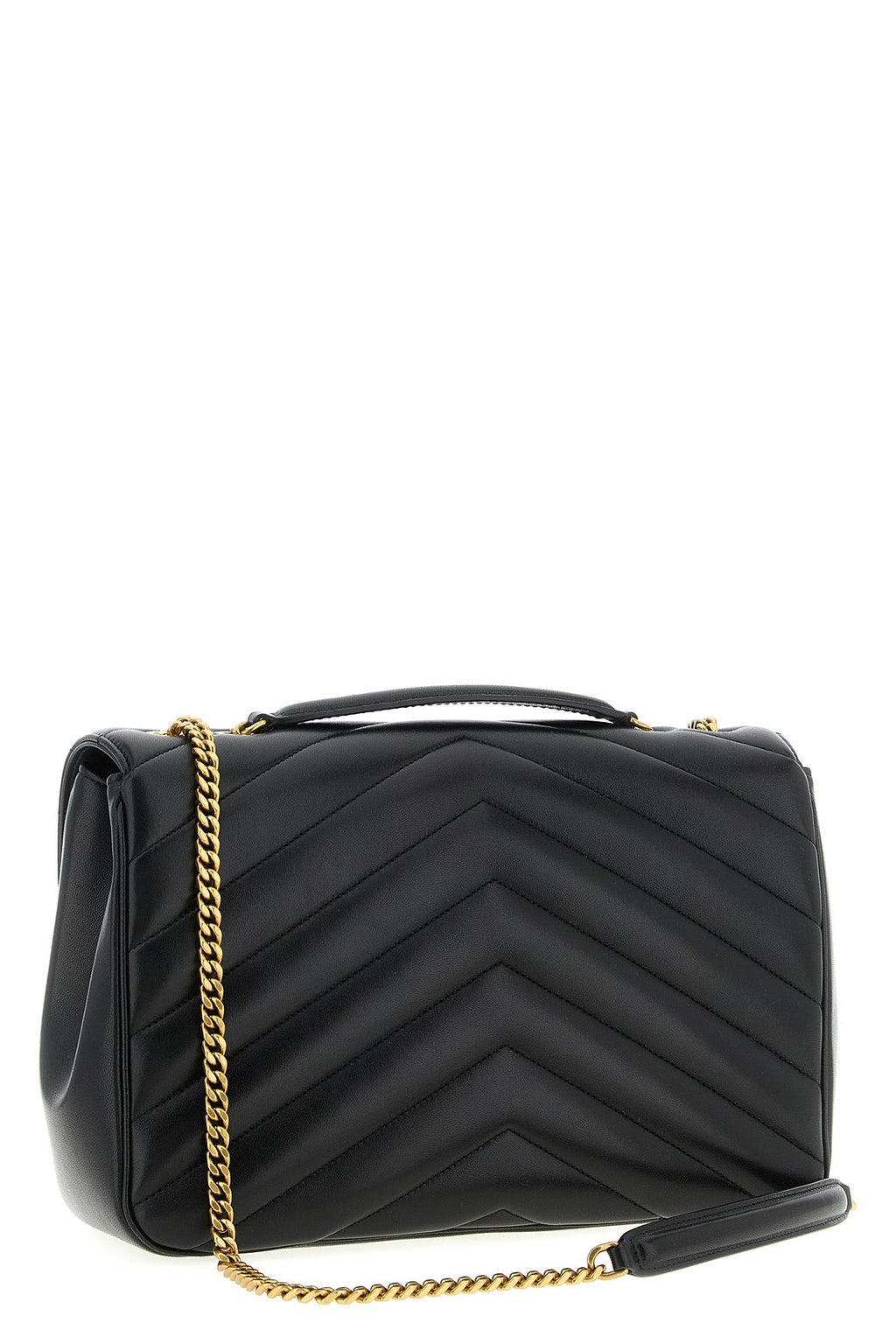 Saint Laurent Shoulder Bag with Chevron Quilting