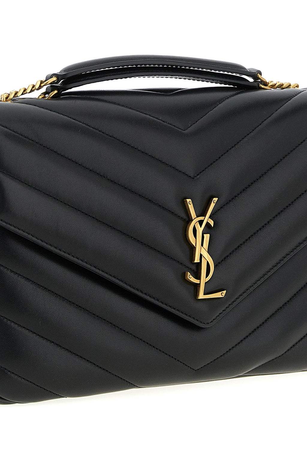 Saint Laurent Shoulder Bag with Chevron Quilting
