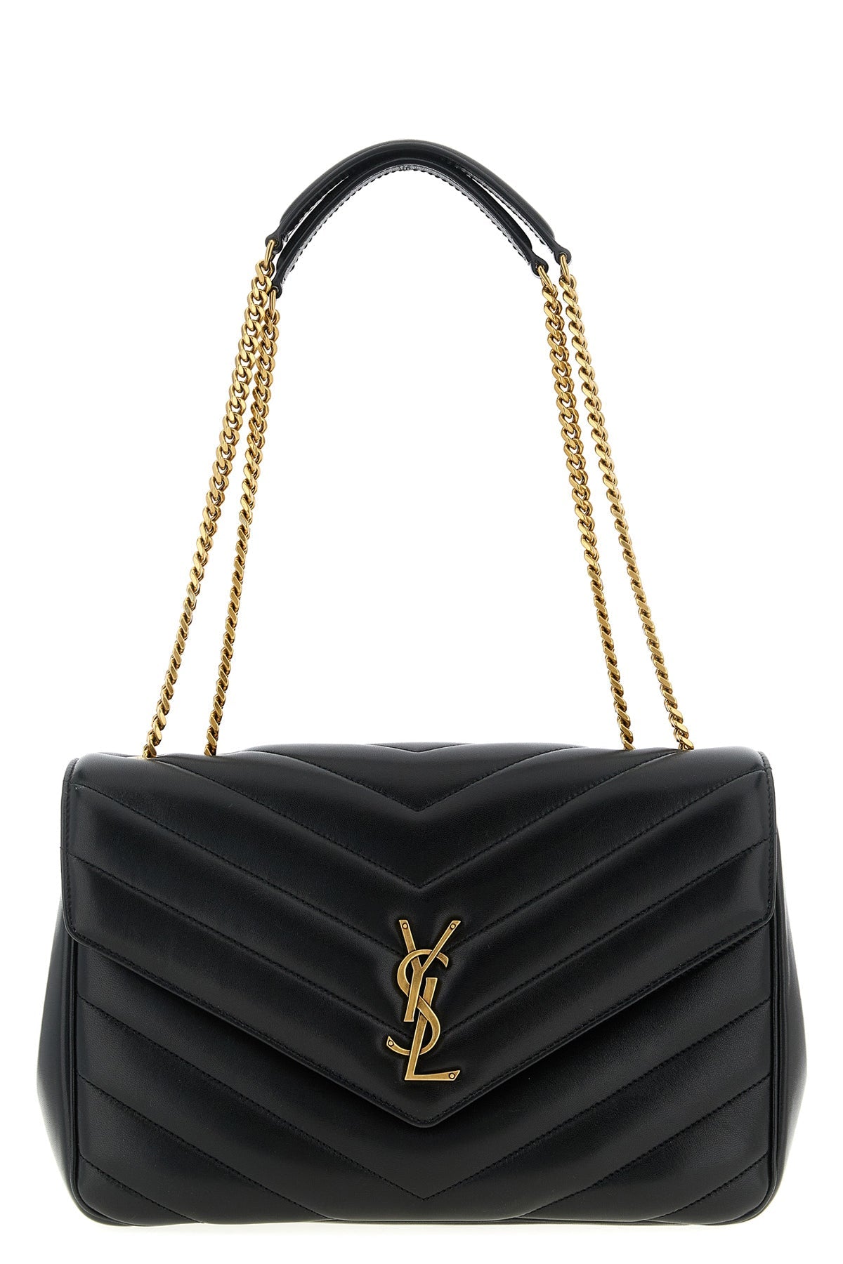 Saint Laurent Shoulder Bag with Chevron Quilting