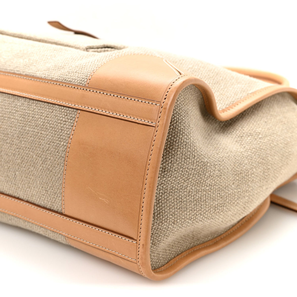 Linen Calfskin Bonnie Tote Bag Rope Natural