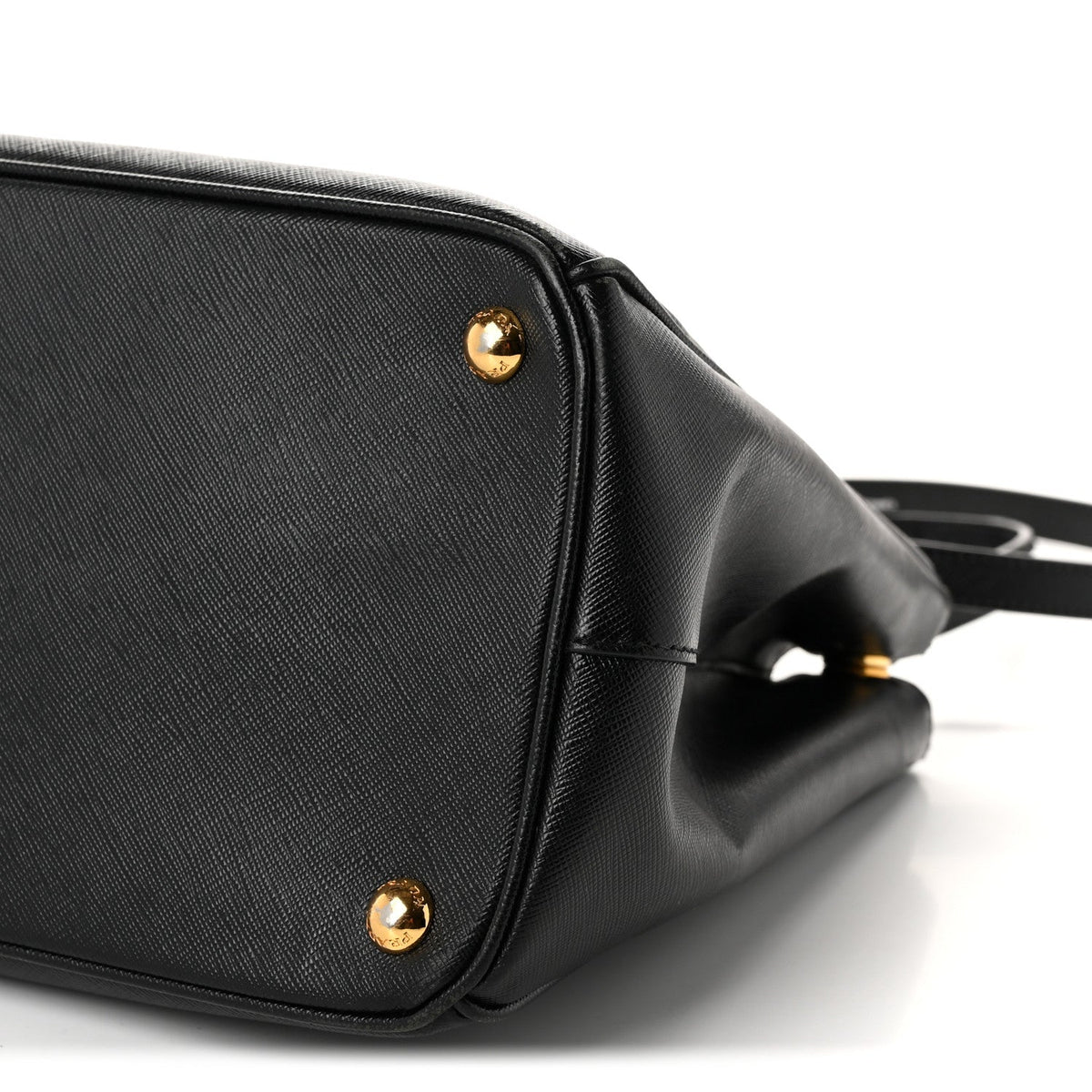 Saffiano Medium Galleria Double Zip Tote  Black