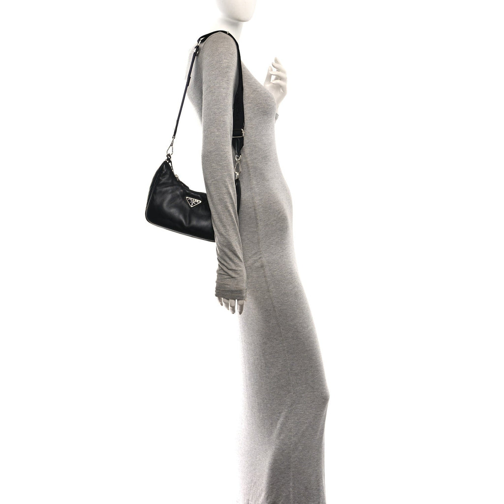 Nappa Soft Padded Re-Edition 2005 Shoulder Bag Black