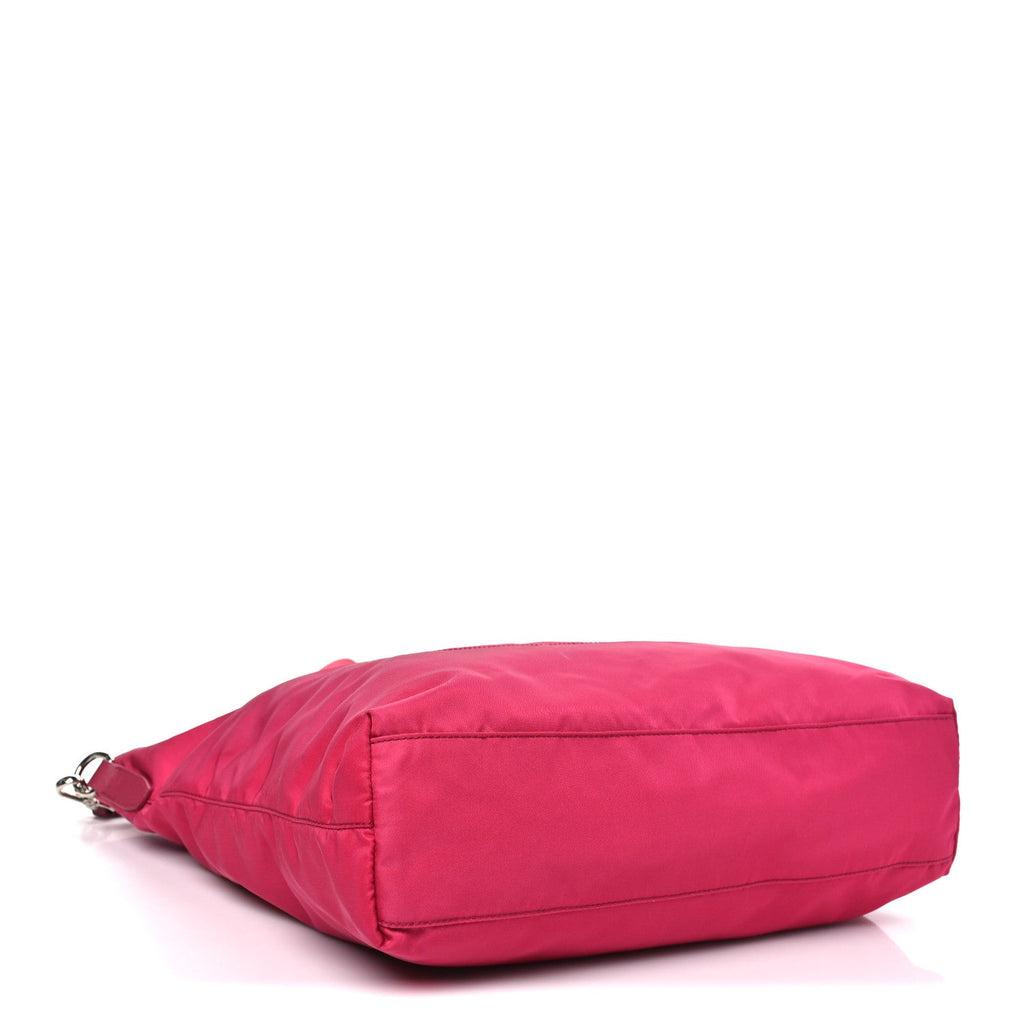 Tessuto Nylon Saffiano Pocket Tote Ibisco