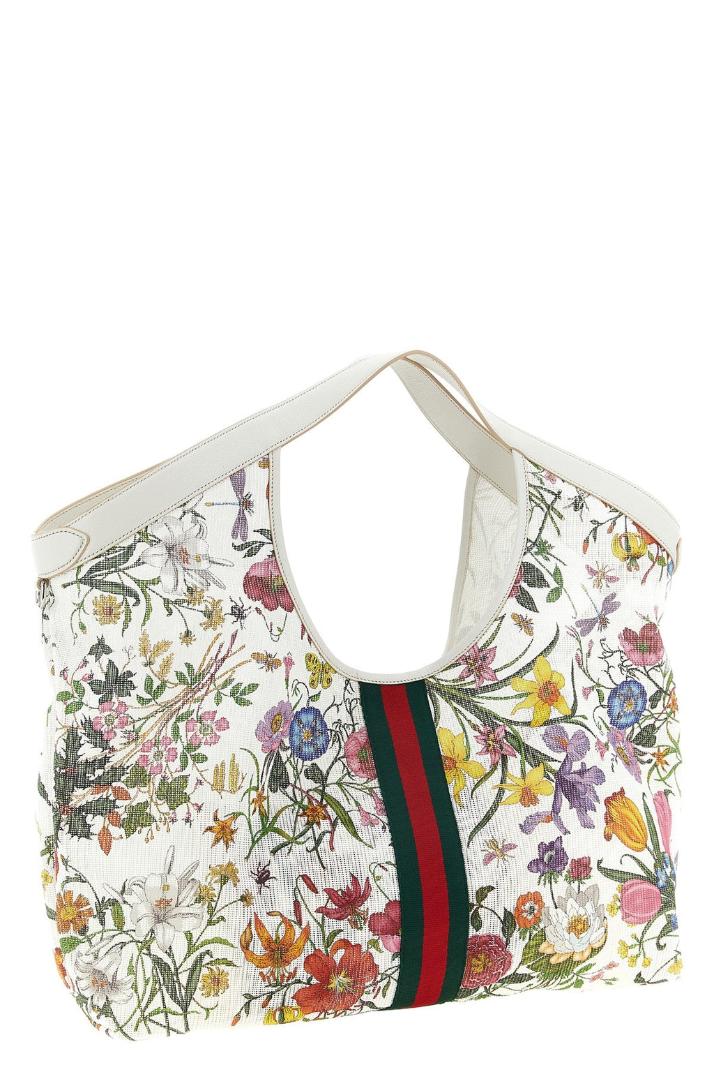 Large 'Gucci Giglio' Shopping Bag with 'Flora' Motif