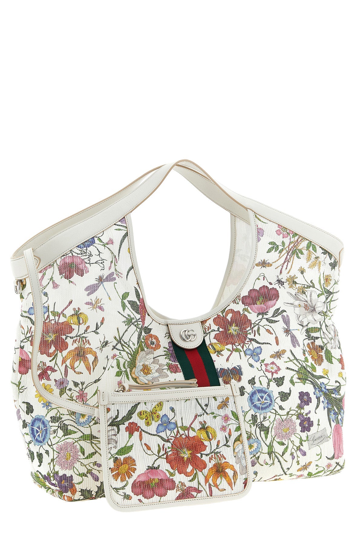 Large 'Gucci Giglio' Shopping Bag with 'Flora' Motif