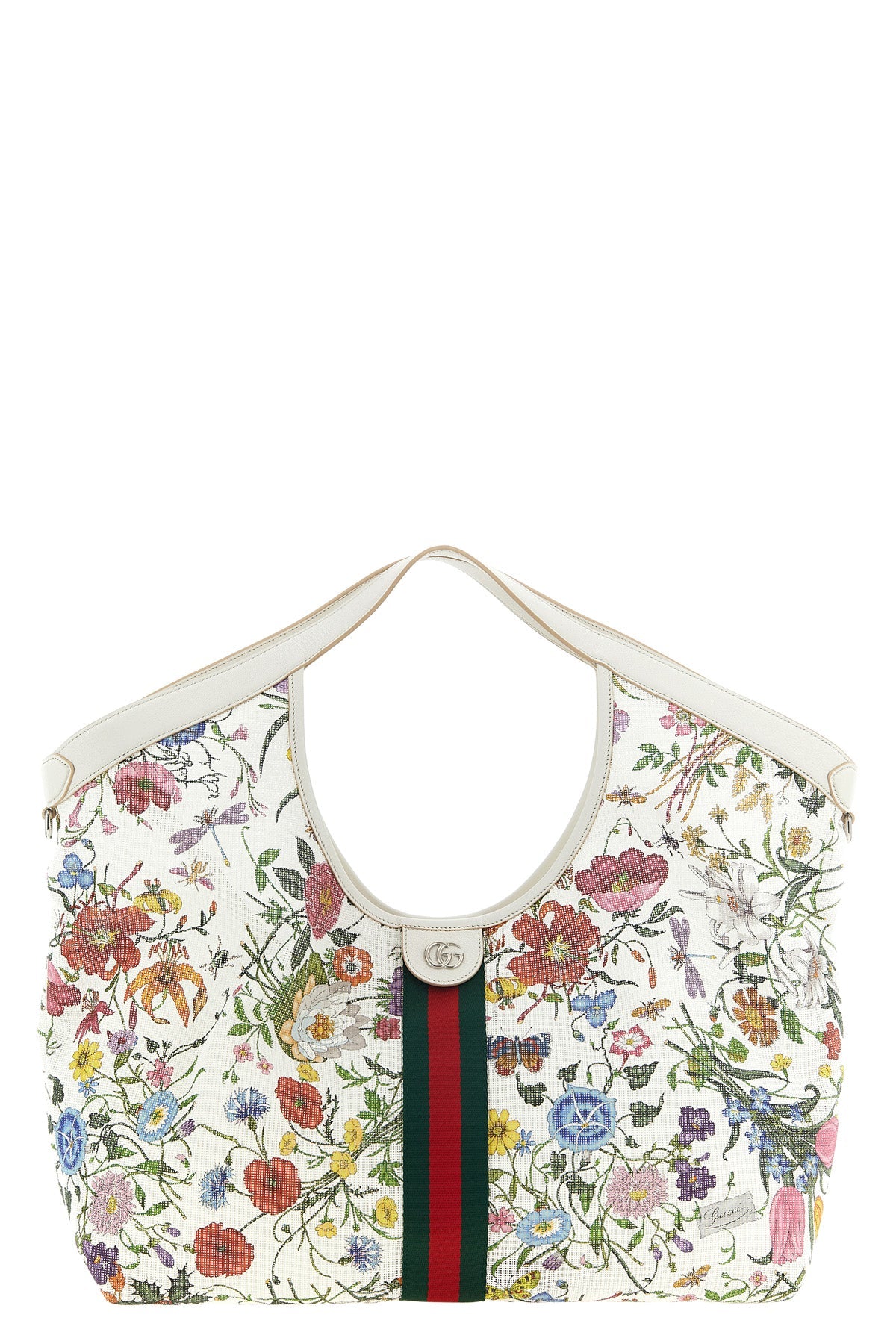 Large 'Gucci Giglio' Shopping Bag with 'Flora' Motif
