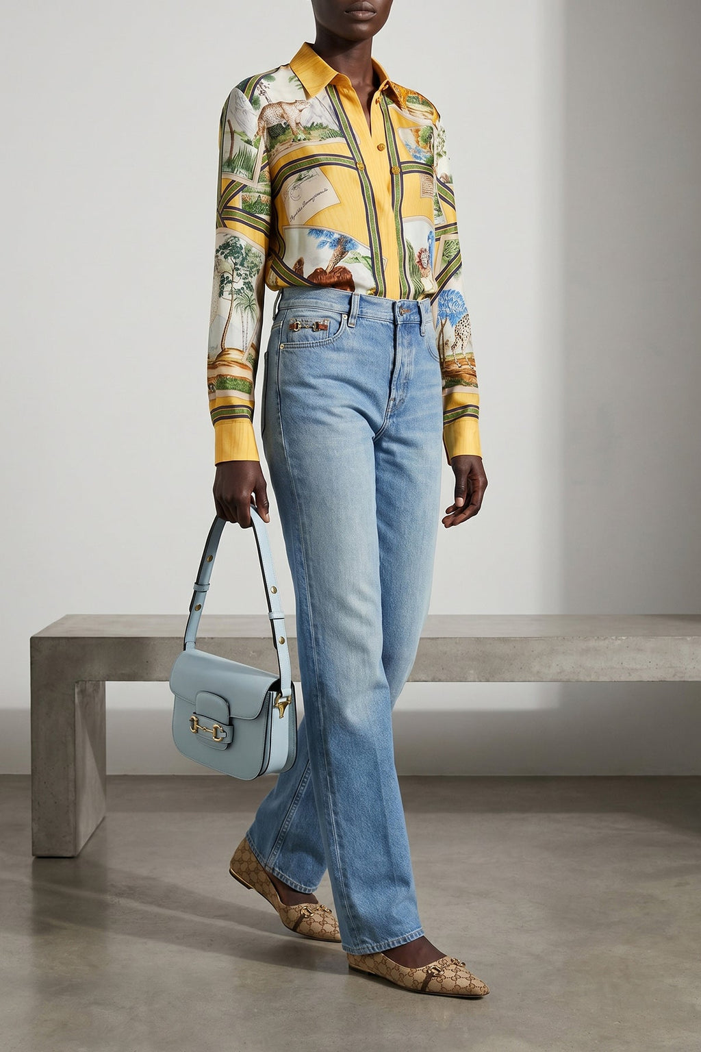 Gucci Shoulder Bag With Gold-Tone Horsebit