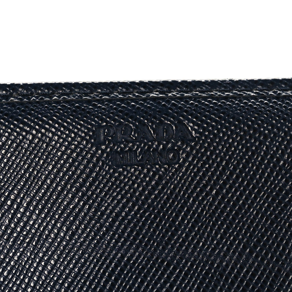 Saffiano Metal Continental Flap Travel Wallet Bluette