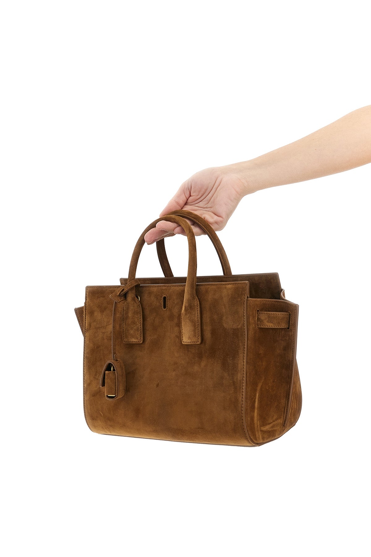 Saint Laurent Top Handle Bag With Accordion Sides