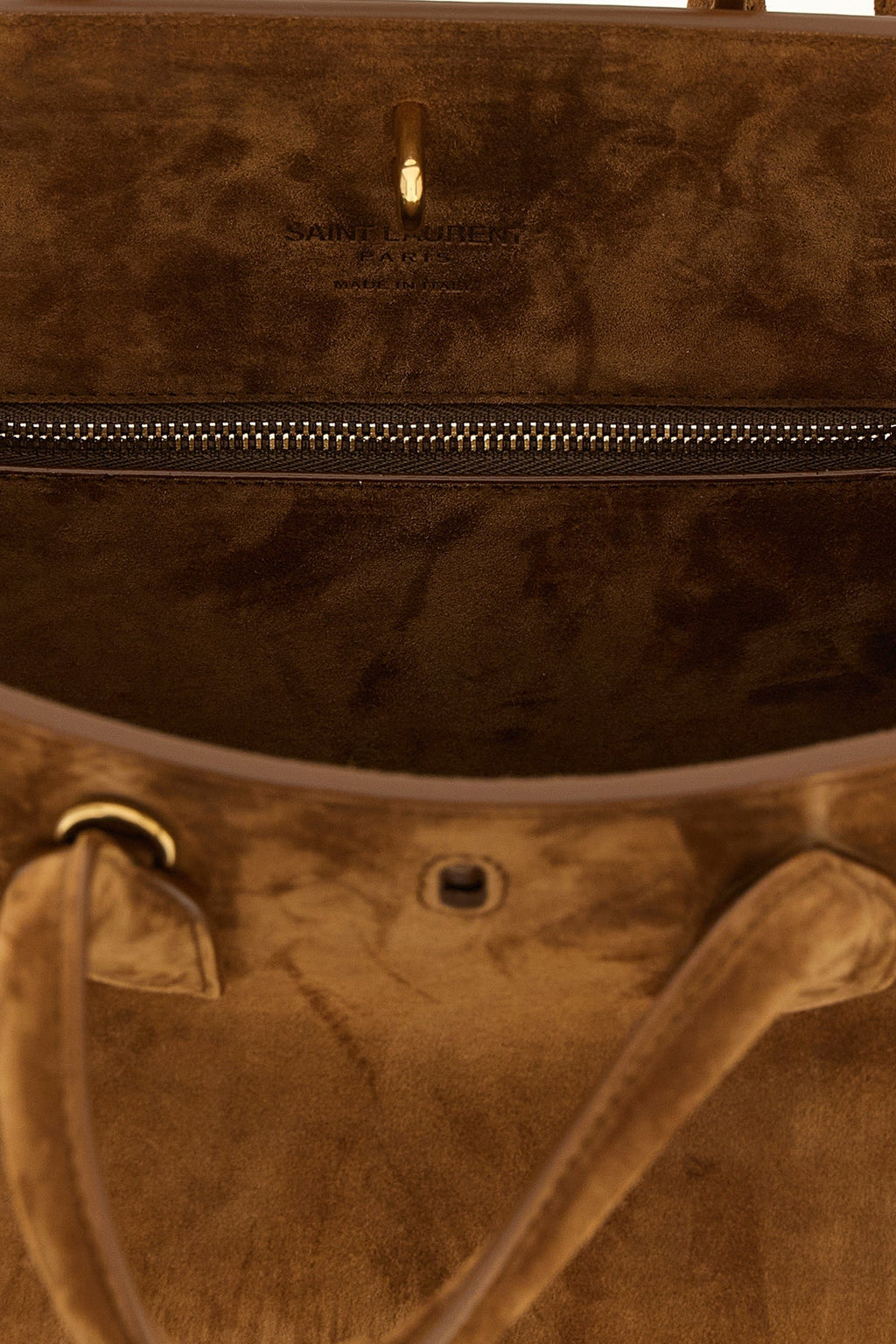 Saint Laurent Top Handle Bag With Accordion Sides