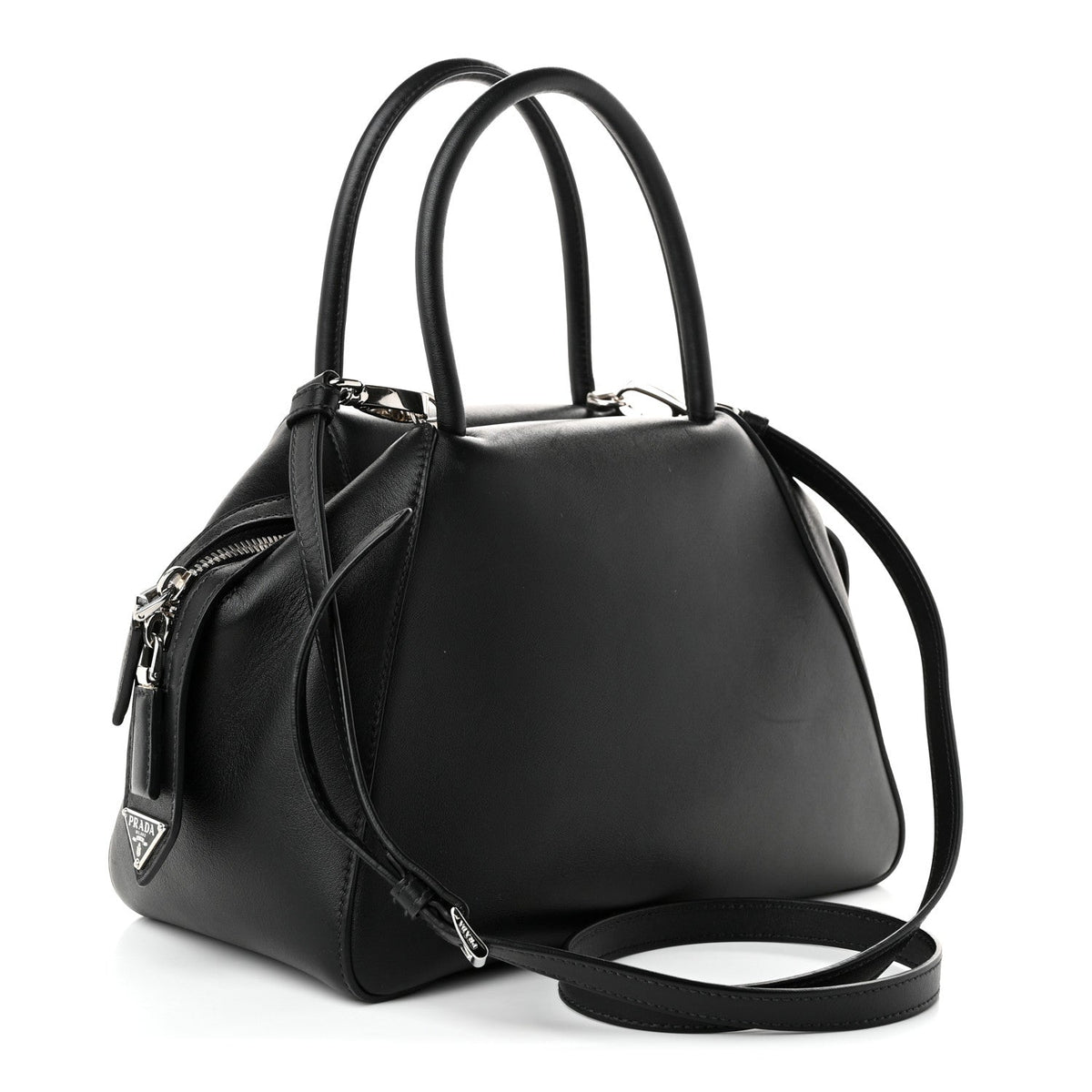Softy Calfskin Small Supernova Handbag Black