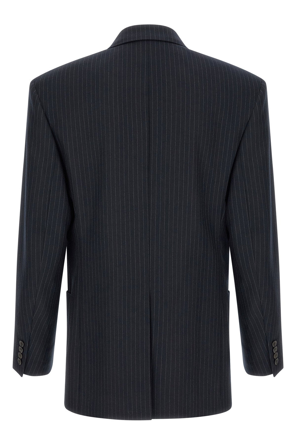 Pinstripe Double-Breasted Blazer