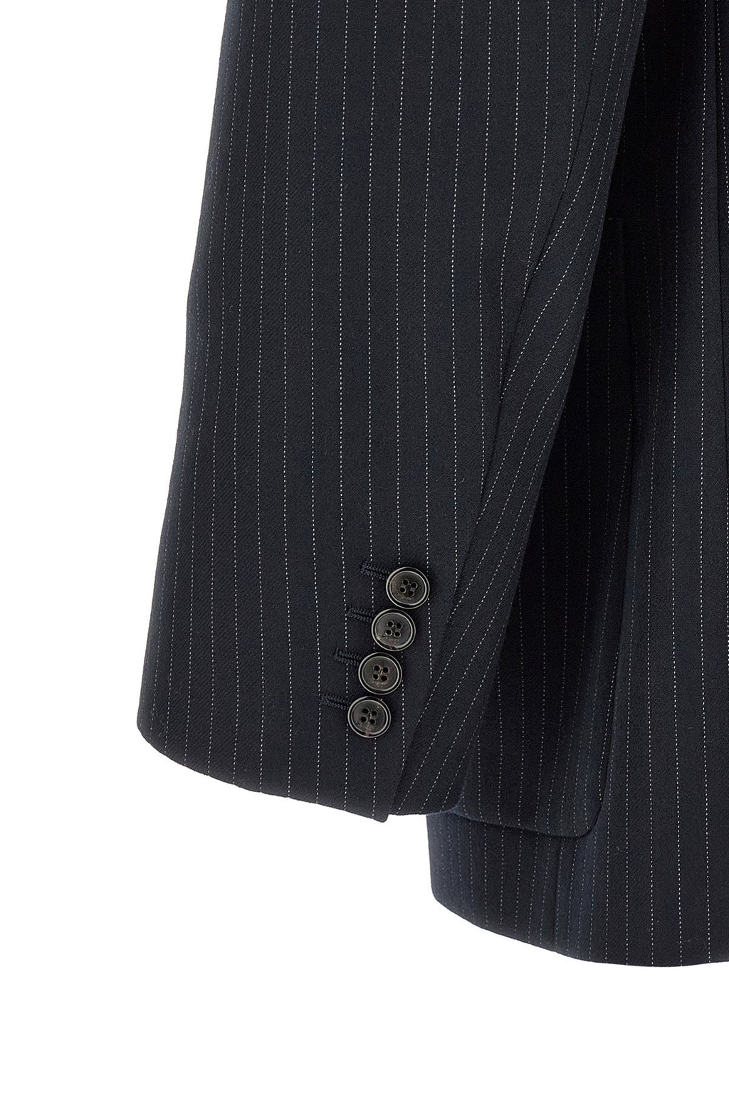 Pinstripe Double-Breasted Blazer
