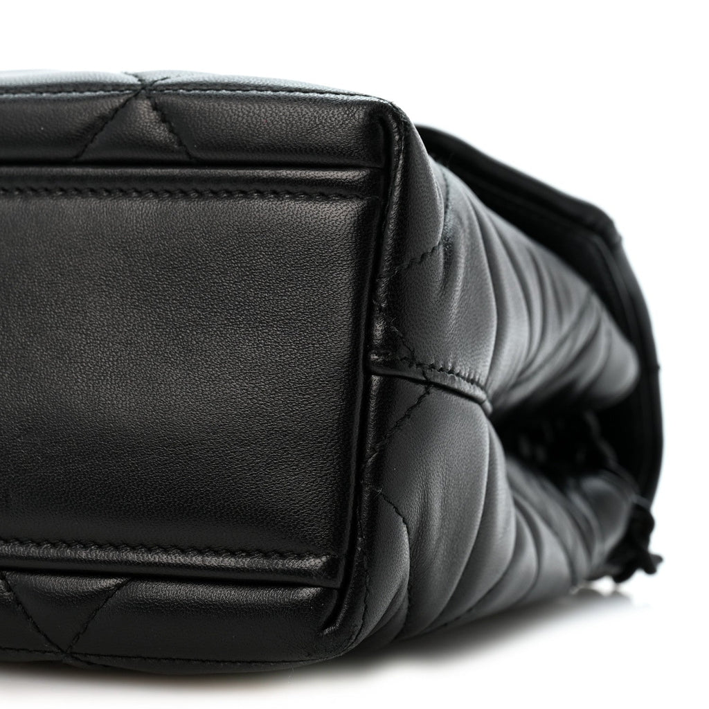 Nappa Triangle Stitched Large Spectrum Bag Black