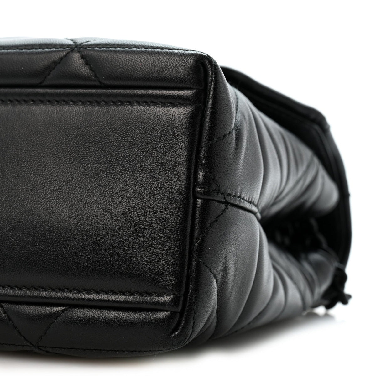 Nappa Triangle Stitched Large Spectrum Bag Black