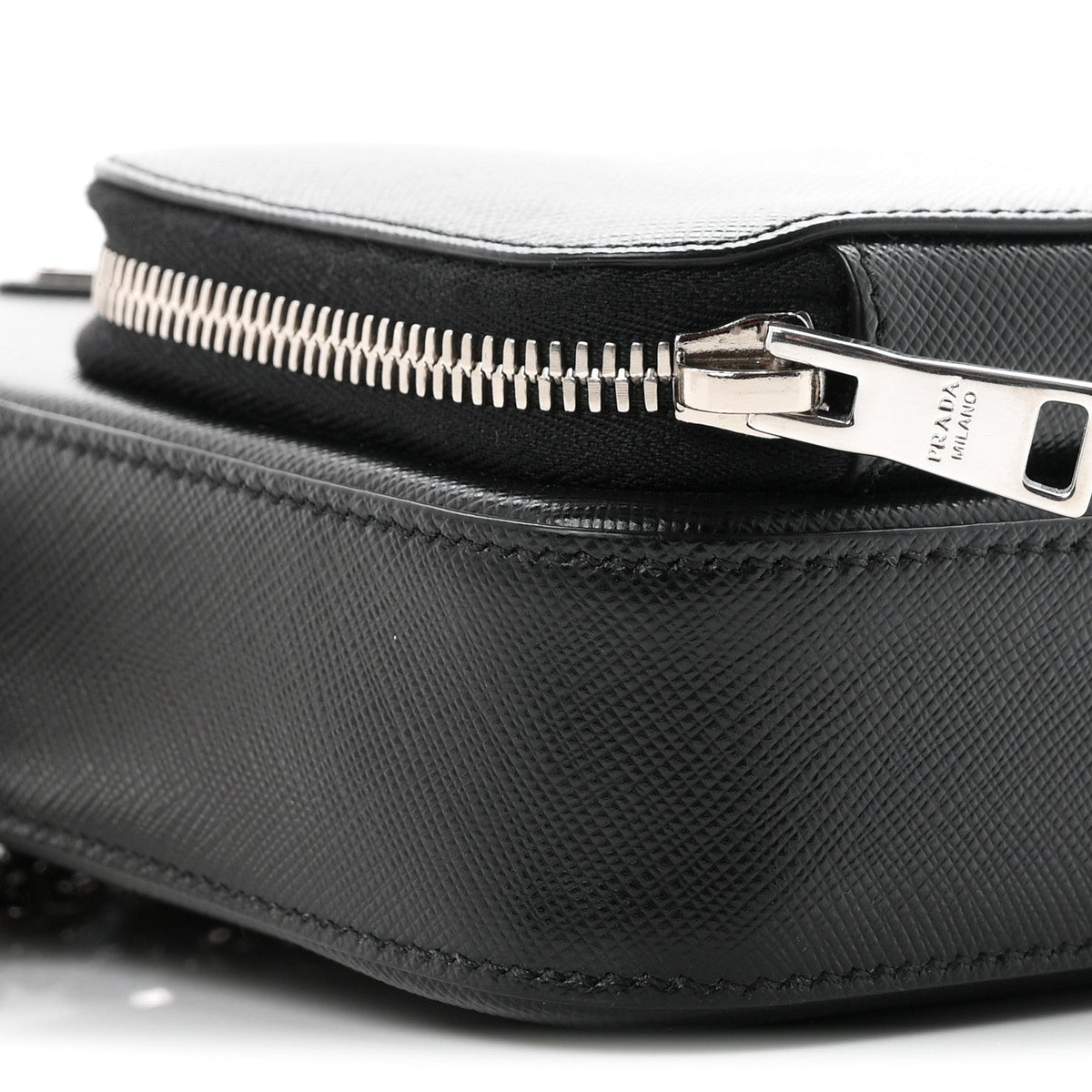 Saffiano Phone Crossbody Pouch  Black