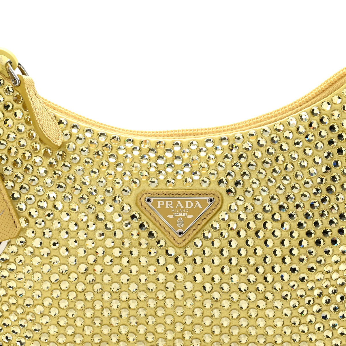 Satin Crystal Mini Re-Edition 2000 Bag Ananas