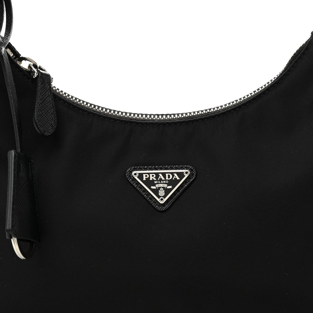 Tessuto Nylon Saffiano Mini Re-Edition 2005 Bag Black