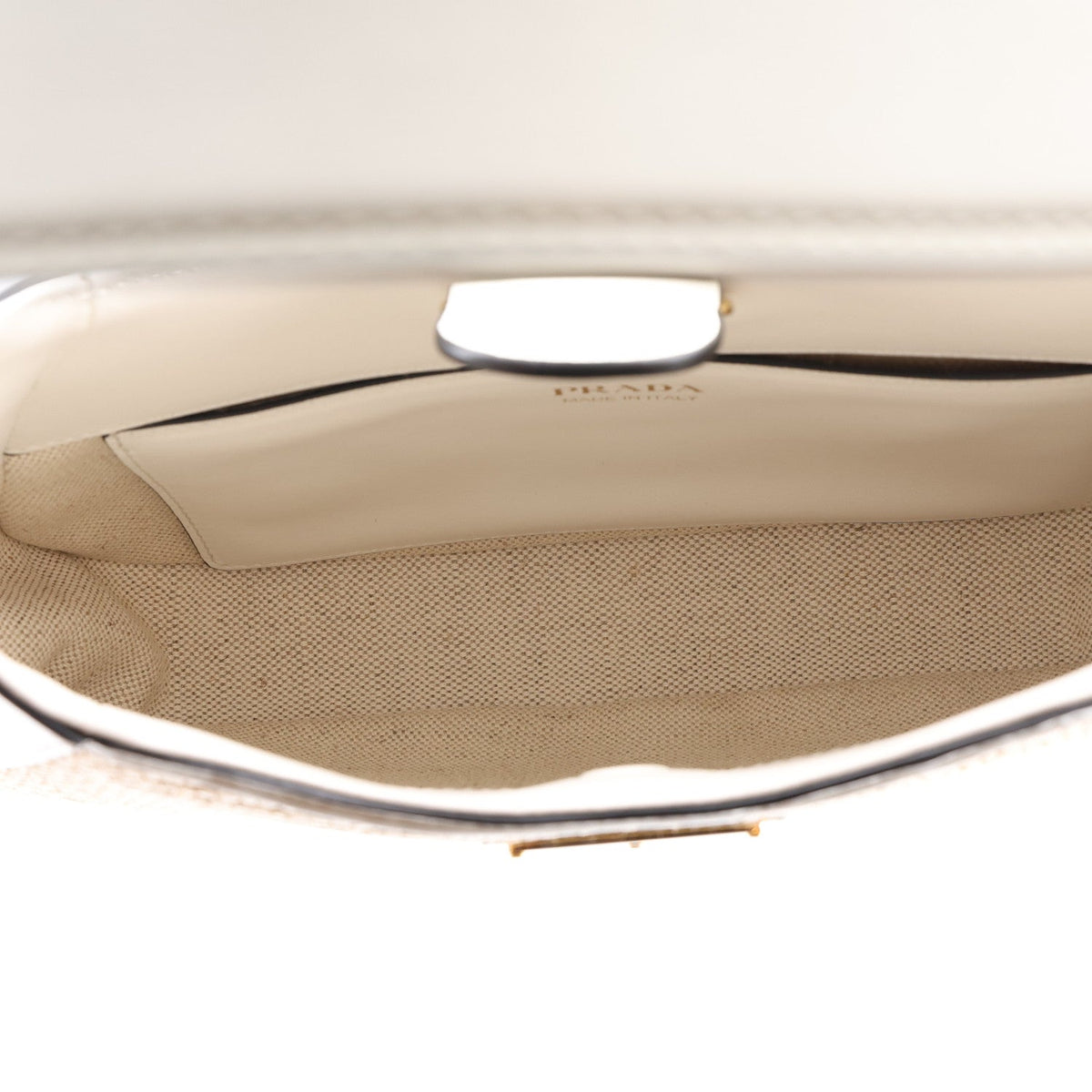 Paglia Spazzolato Shoulder Bag Naturale White
