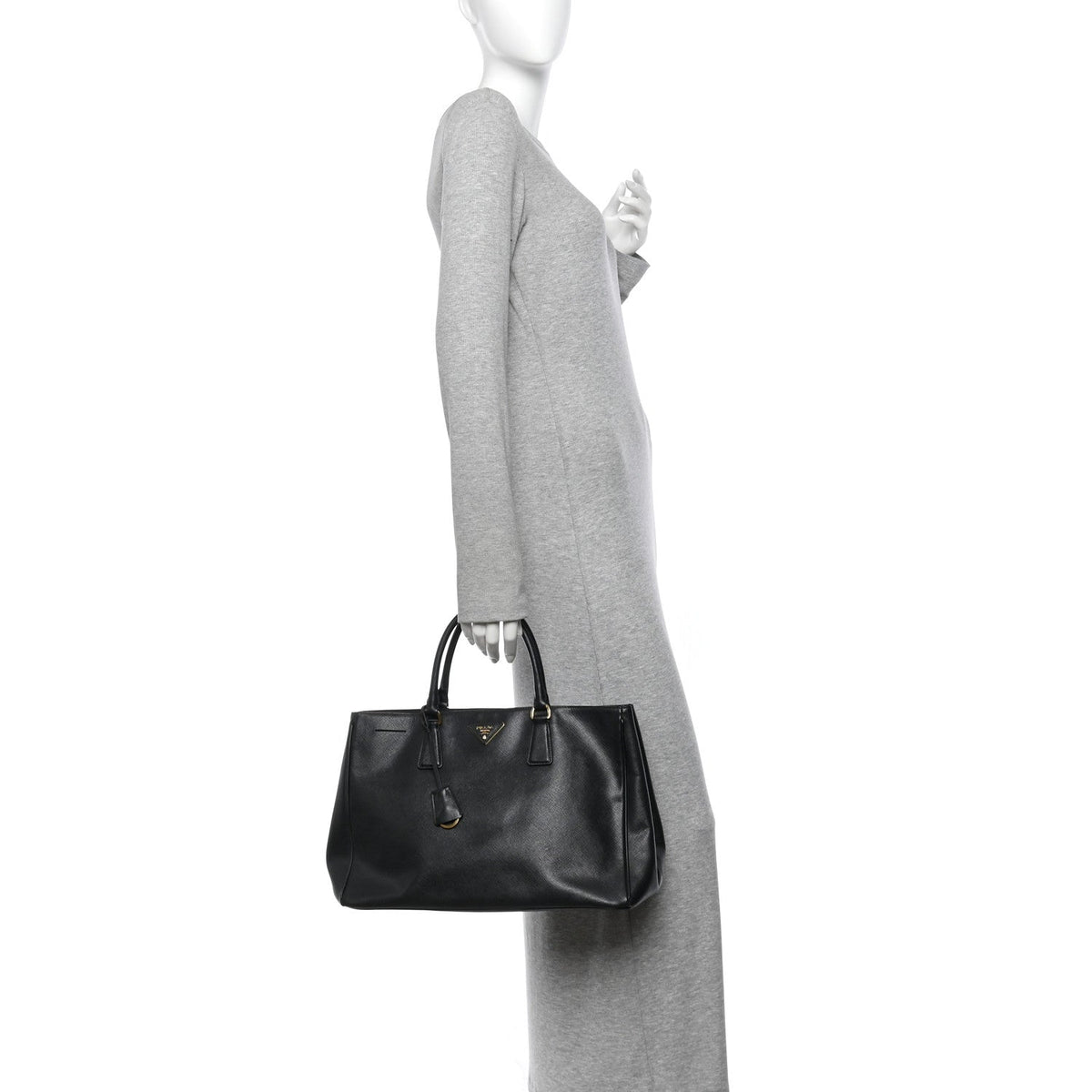 Saffiano Lux Large Tote Black