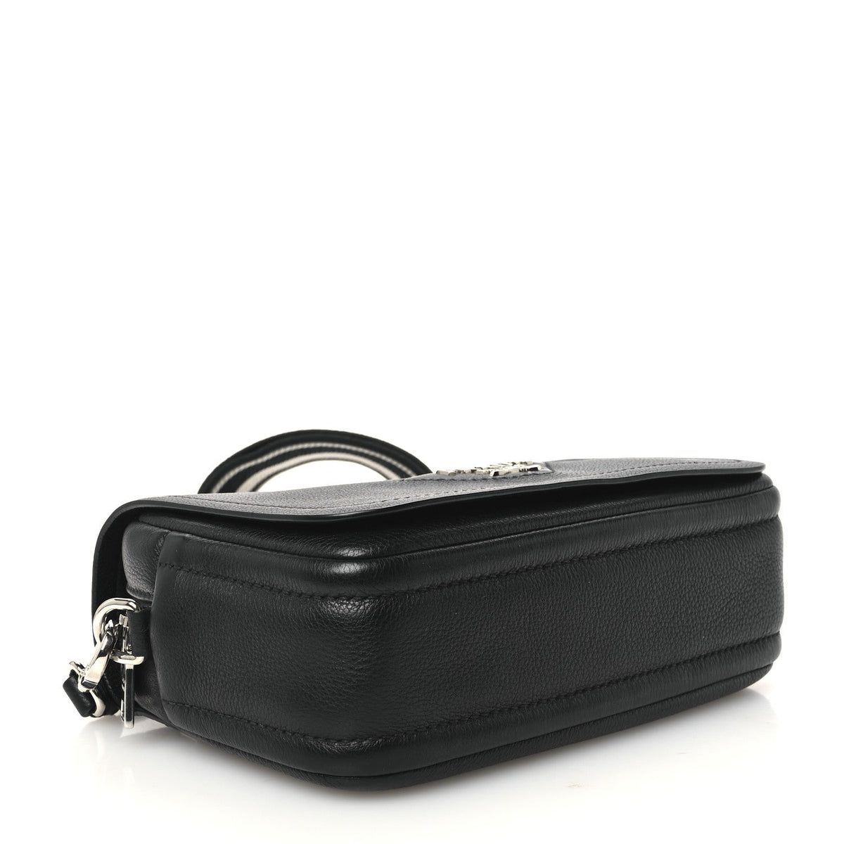 Vitello Daino Soft Flap Crossbody Black