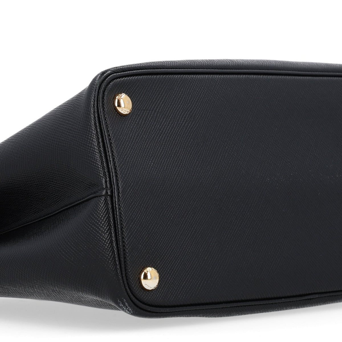 Saffiano Cuir Medium Double Bag Black Fuoco