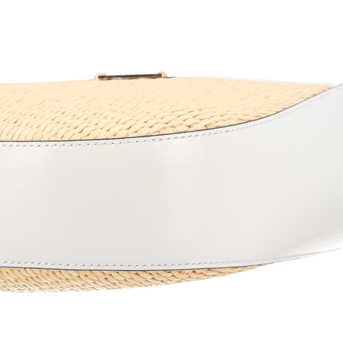 Paglia Spazzolato Shoulder Bag Naturale White