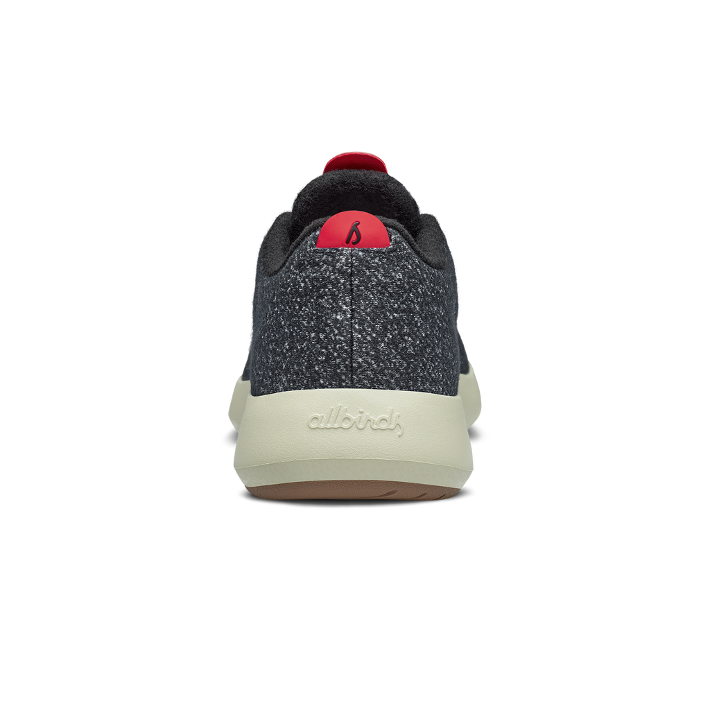Men's Wool Runner Mizzles - Dark Grey/Bloom Red (Arid Beige Sole)