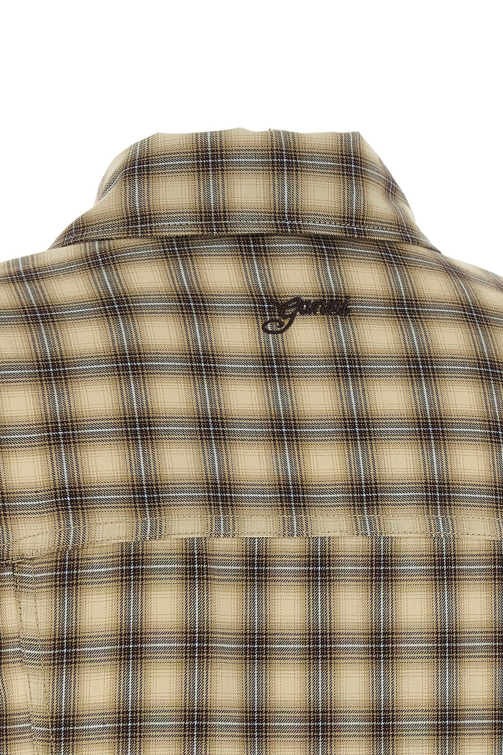 Check Flannel Peplum Shirt
