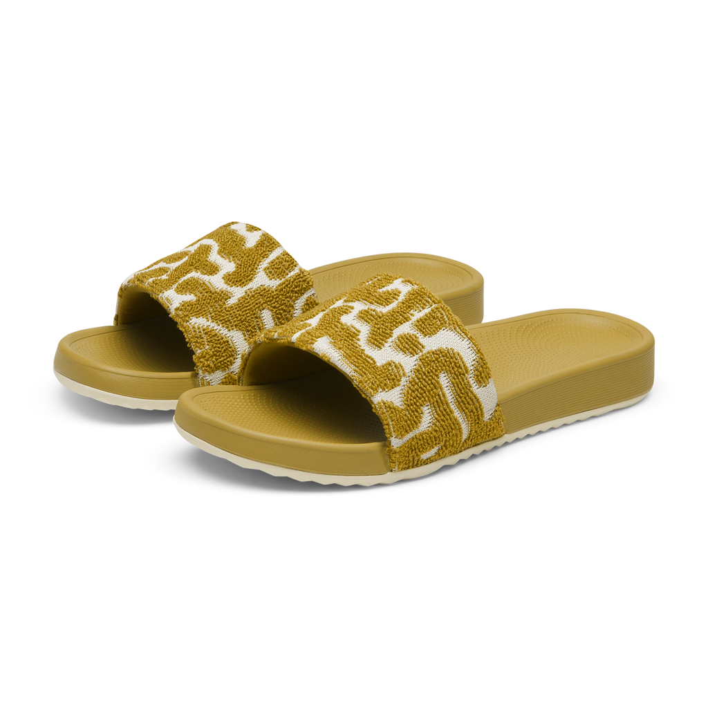 Women's Allbirds Slide Terry - Ochre/Warm White (Ochre Sole)