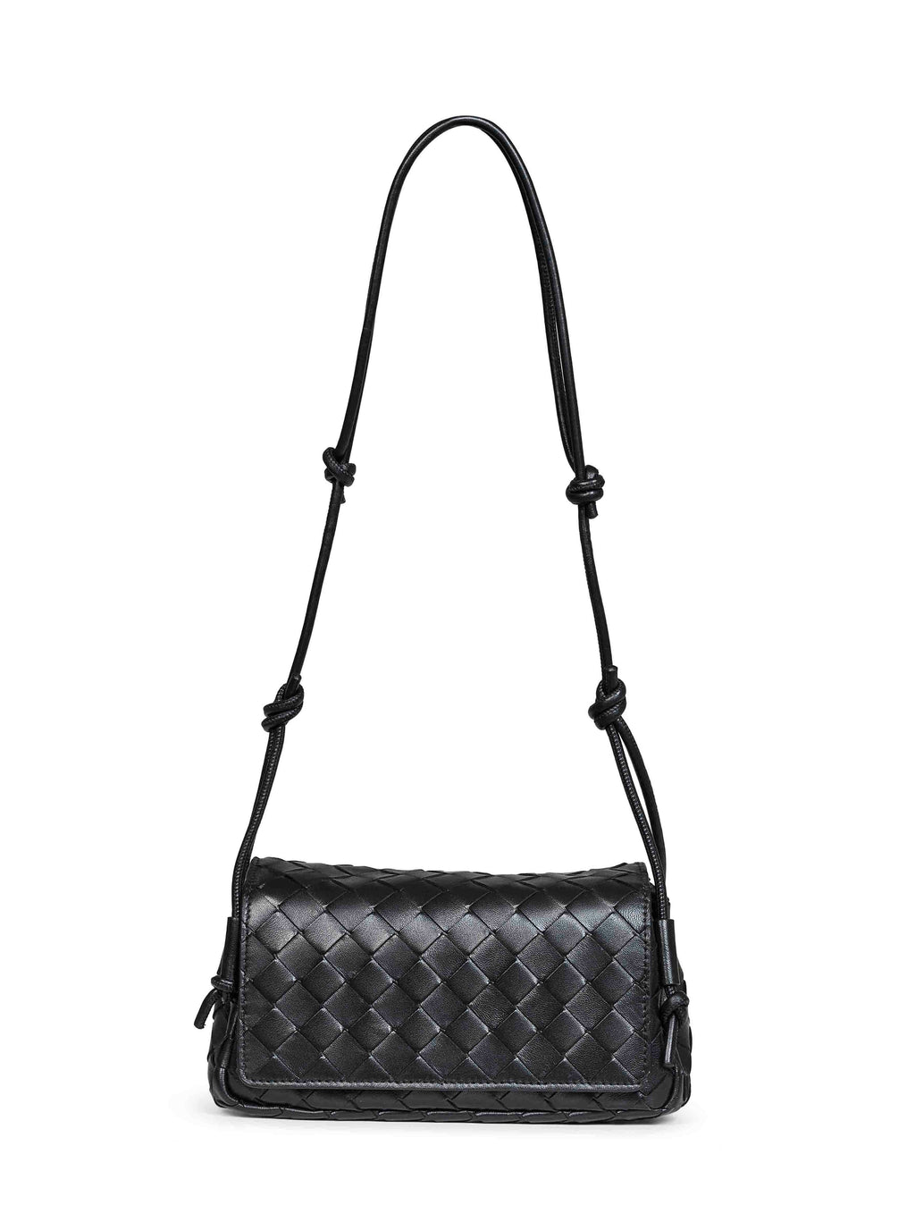 Bottega Veneta Women Black Notturno Crossbody Bag