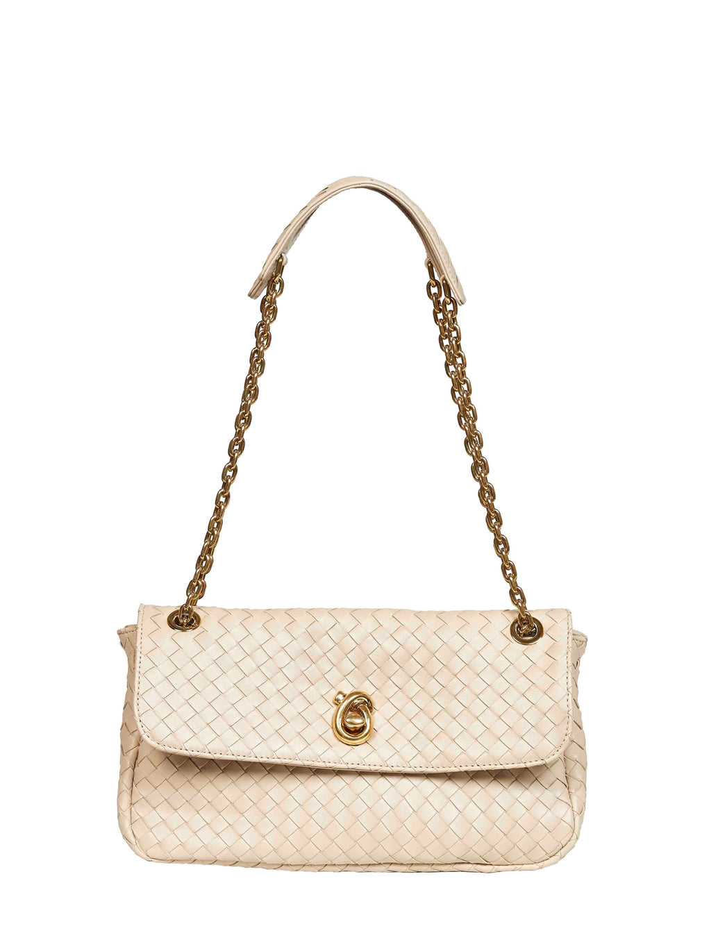 Bottega Veneta Women Ecru Madison Shoulder Bag