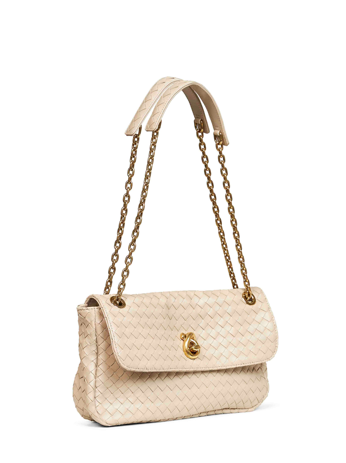 Bottega Veneta Women Ecru Madison Shoulder Bag